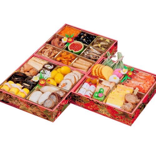 板前魂 三段重 和風おせち料理『飛翔』 梅柄重箱 全29品